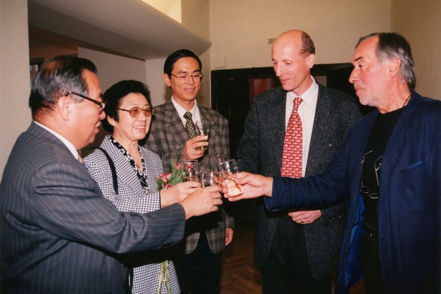 zleva: ?, Huo Yu-zhen, ?, Milan Šimonovský, Pavel Liška; foto: Anna Pecková